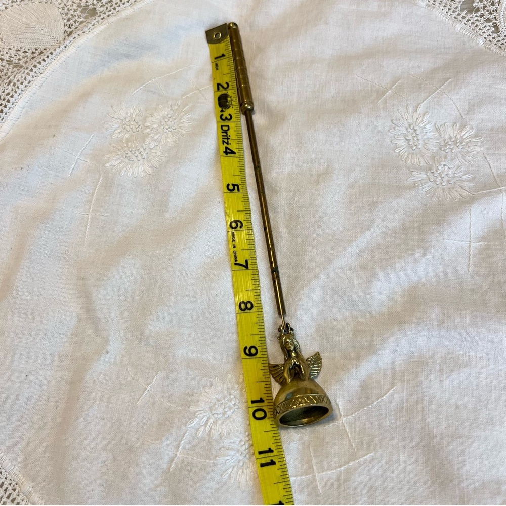 Vintage Brass Angel Candle Snuffer Douter 10” Decor - Picture 7 of 7